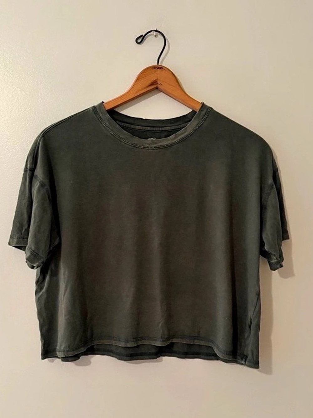 Aerie Cotton Tee Women’s Muted Olive Green Size Medium